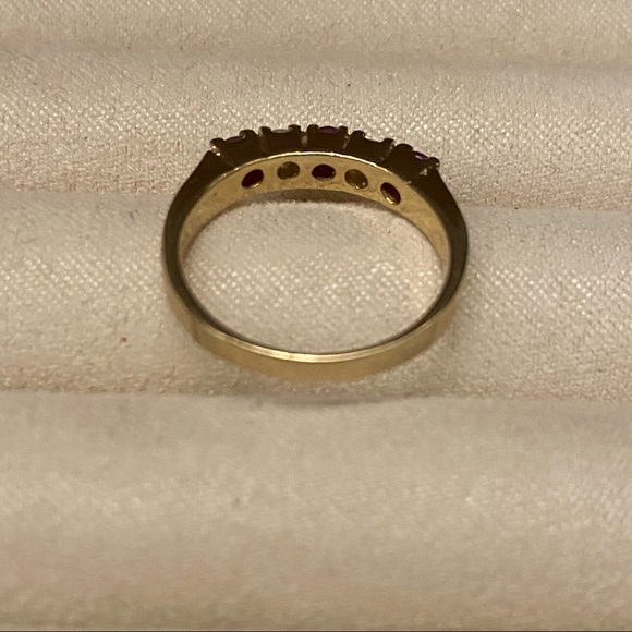 NWOT 14K Gold Plated Purple and Clear Crystal Stones - Picture 14 of 17